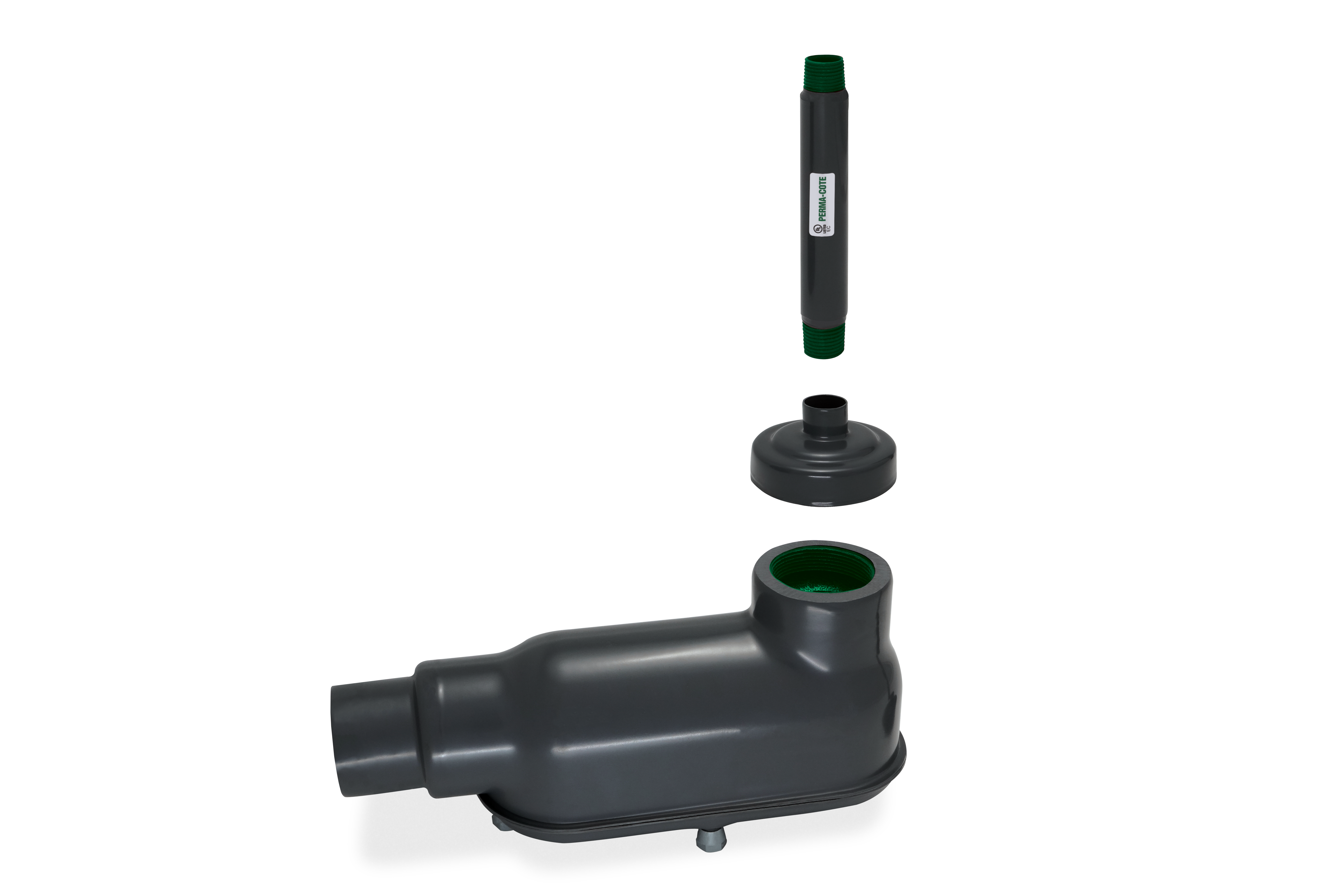 PVC Coated Reducing Bushing assembly apart